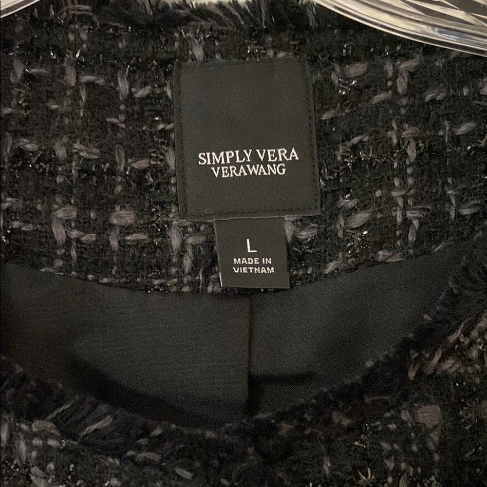 Simply Vera Vera Wang Black Blazer Tweed-Style - Picture 2 of 5